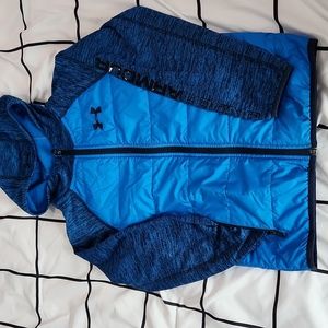 UA Boys zip up blue jacket Size Youth Small